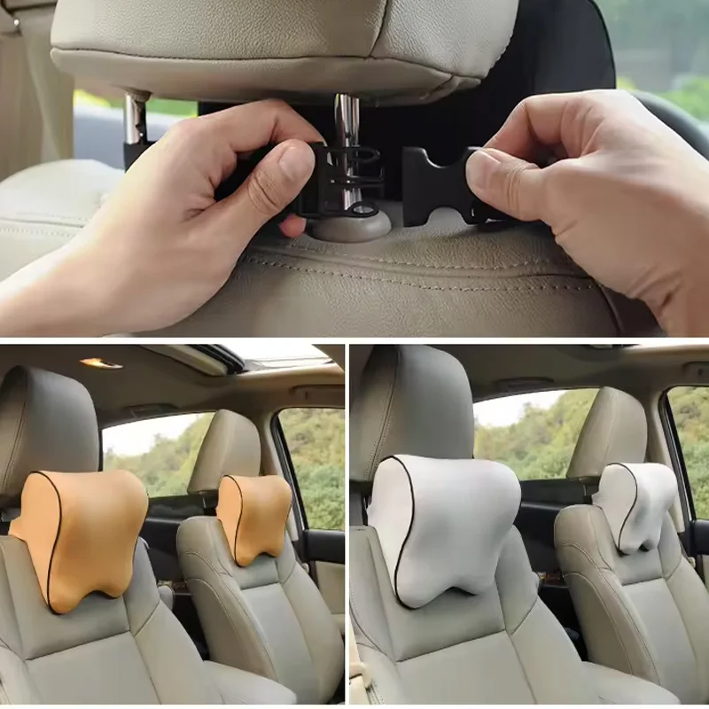 Car Cushions and Headrests, ergonomic car accessories, memory foam seat cushion, travel headrest, car lumbar support, posture correction for drivers, long-distance driving comfort, car seat pain relief, driver fatigue prevention, headrest pillow for car, orthopedic seat cushion
